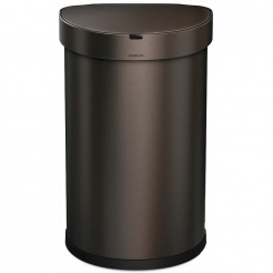 Bezdotykový kôš Simplehuman SEMI-ROUND 45L - dark bronze