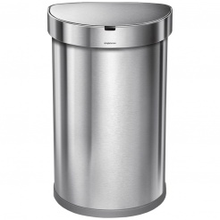 Bezdotykový kôš Simplehuman SEMI-ROUND 45L - silver