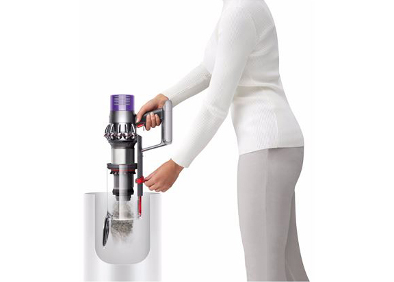 Dyson V10 Extra Jednoduché a hygienické vysypávanie nečistôt