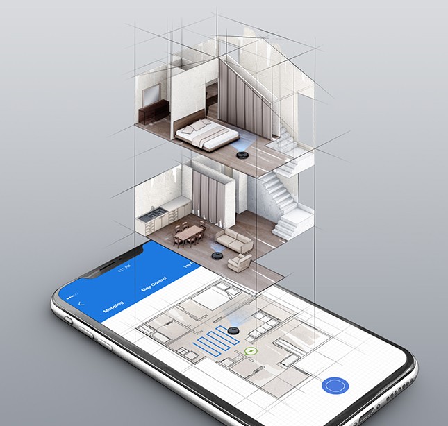 Ecovacs Deebot OZMO T8 multifloor plan