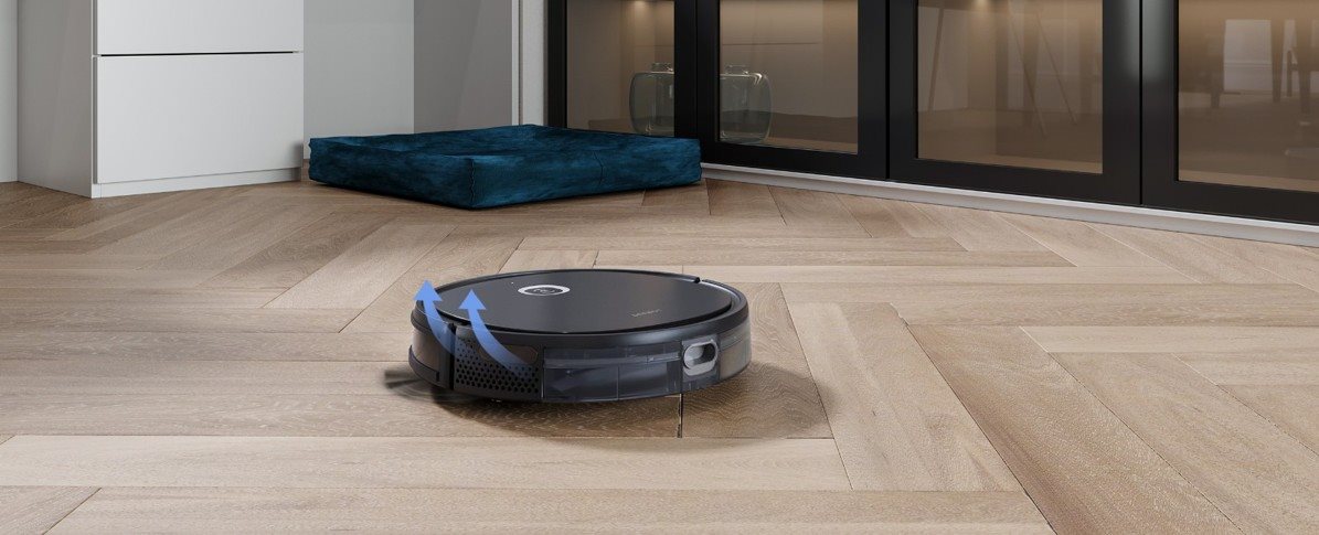 Ecovacs Deebot U2 PRO zabraňuje víreniu prachu