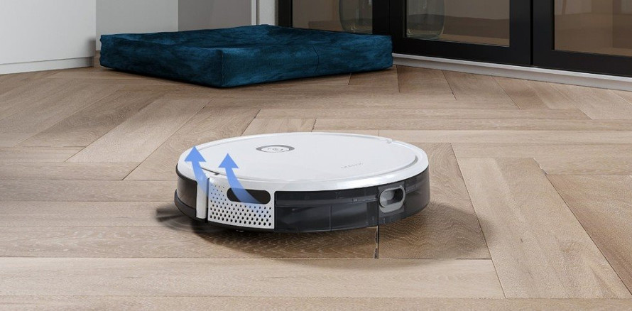 Ecovacs Deebot U2 zabraňuje víreniu prachu
