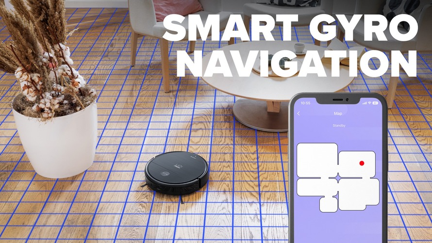 Robotický vysavač Niceboy ION Charles i6 Inteligentní navigační systém NaviGATE garantuje stoprocentní pokrytí podlah