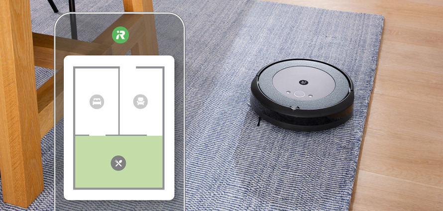 Robotický vysavač iRobot Roomba Combo i5 Mapa vysávání s jednotlivými místnostmi