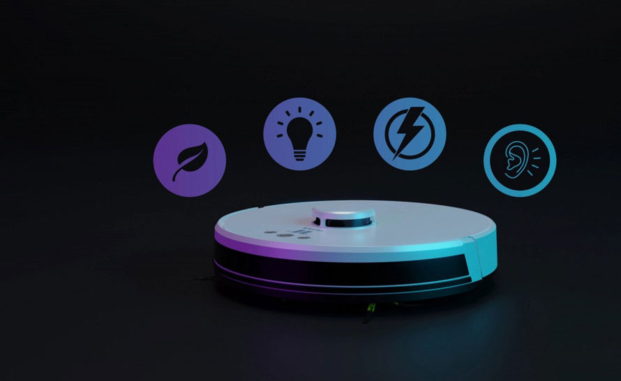Tesla Smart Robot Vacuum Laser tichý režim