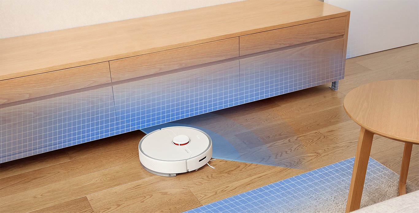 xiaomi Roborock s6 pure white - Trojica samostatných senzorov